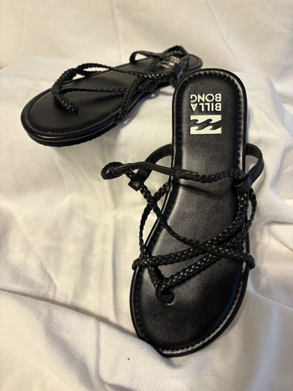 Billabong Women's Black Braided Sandals